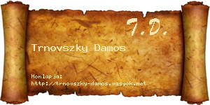 Trnovszky Damos névjegykártya